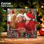 Slim 10cm × 10cm framed personalised photo magnet with built-in music player — waterproof and rechargeable custom music gift