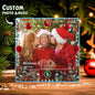Detail of high-resolution family photo printed on a FridgeBeats framed magnet — elegant kitchen keepsake and conversation piece