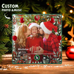 FridgeBeats Framed Personalized Family Photo Music Fridge Magnet Christmas Gifts for Family Custom Music Magnets Can Play Songs