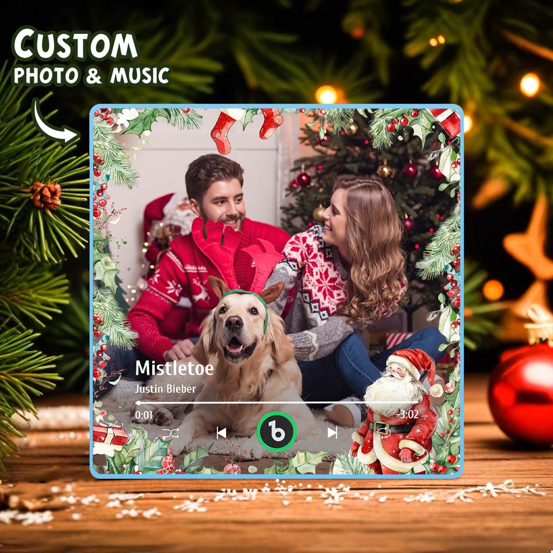 FridgeBeats™ Personalised Music Photo Magnet | Custom Song Gift UK
