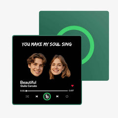 FridgeBeats Framed Custom Music Fridge Magnet Custom Face Text Fridge Magnet Album Fridge Magnet Music Wall Photo Sticker Gift for Couple