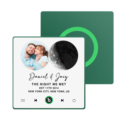 Personalised Music Fridge Magnet - Custom Song Moon Phase Design | Romantic Gift