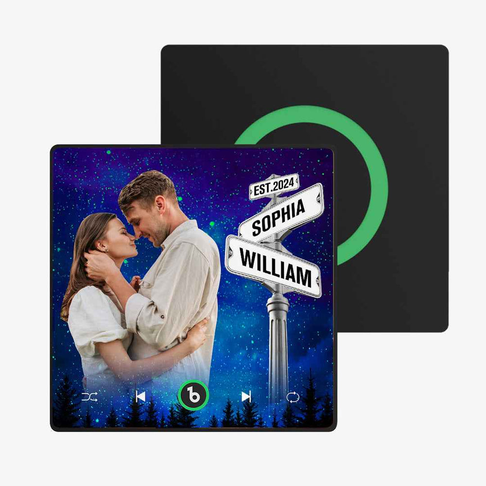 FridgeBeats Framed New 4.0 Upgrade Custom Music Fridge Magnet Street Sign Style Fridge Magnet Gift for Lover