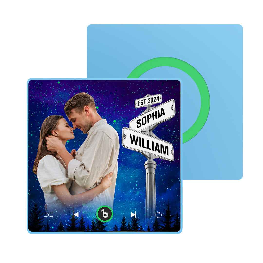 FridgeBeats Framed New 4.0 Upgrade Custom Music Fridge Magnet Street Sign Style Fridge Magnet Gift for Lover