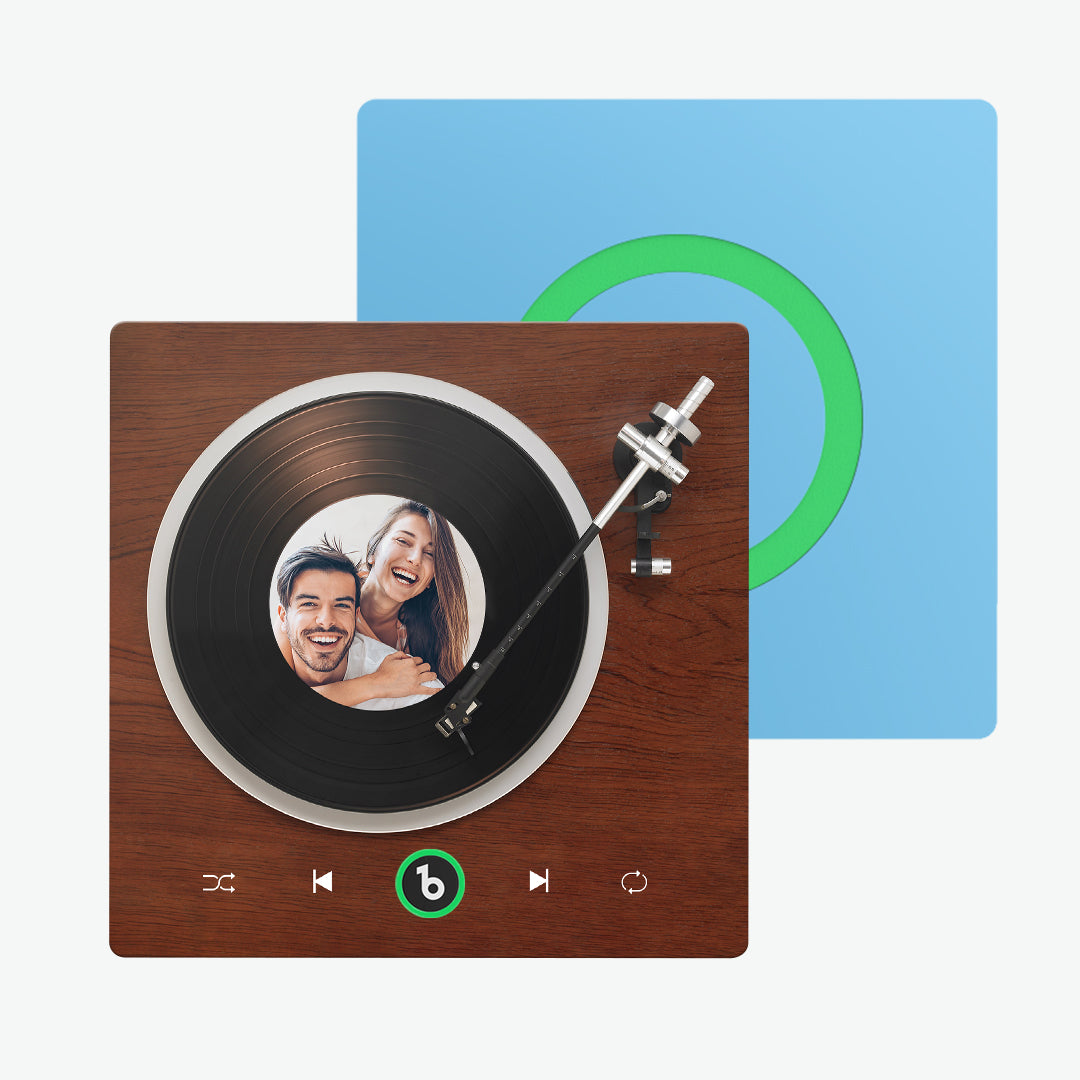 FridgeBeats 4.0 Frameless Custom Music Fridge Magnet - Personalised Vinyl Player Style Gift