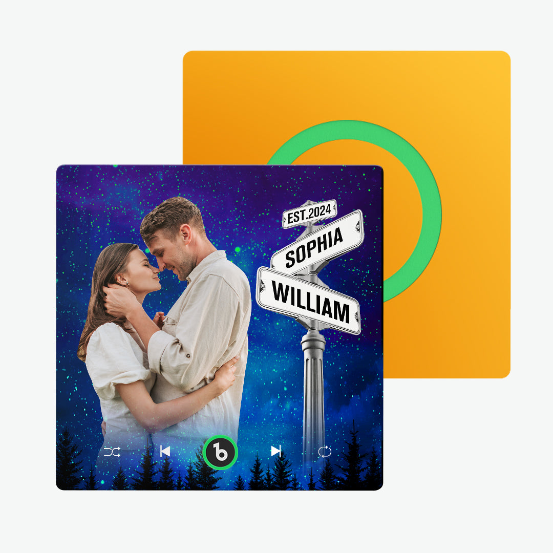 Personalised Frameless Music Fridge Magnet - Custom Song Gift for Loved Ones