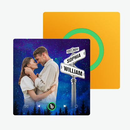 Personalised Frameless Music Fridge Magnet - Custom Song Gift for Loved Ones