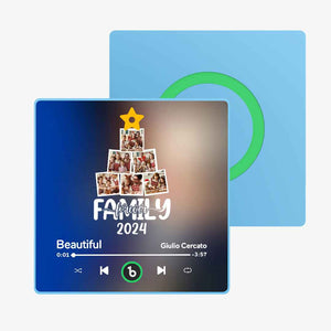 FridgeBeats Framed Custom Music Fridge Magnet Personalized Christmas Tree Photo Fridge Magnet Music That Can Be Played Christmas Gift