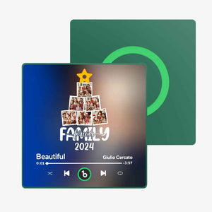 FridgeBeats Framed Custom Music Fridge Magnet Personalized Christmas Tree Photo Fridge Magnet Music That Can Be Played Christmas Gift