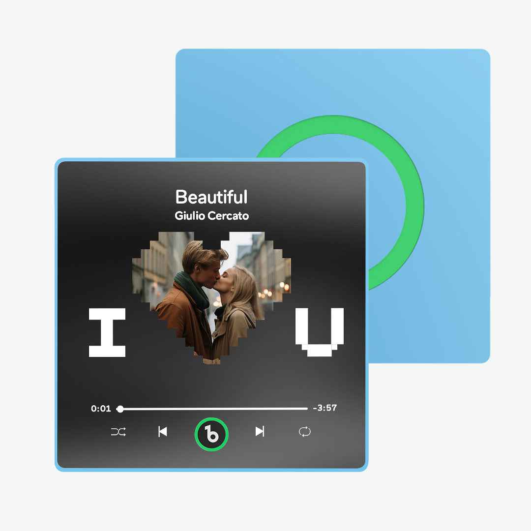 FridgeBeats Framed Custom Photo Music Fridge Magnet Special for Valentine's Day New 4.0 Upgrade Colorful Frame Album Fridge Magnet Sticker