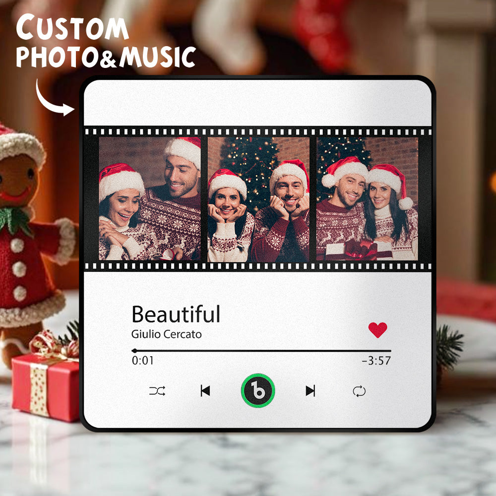Personalised Framed Music Fridge Magnet - Plays Custom Songs Without Phone | Unique Gift