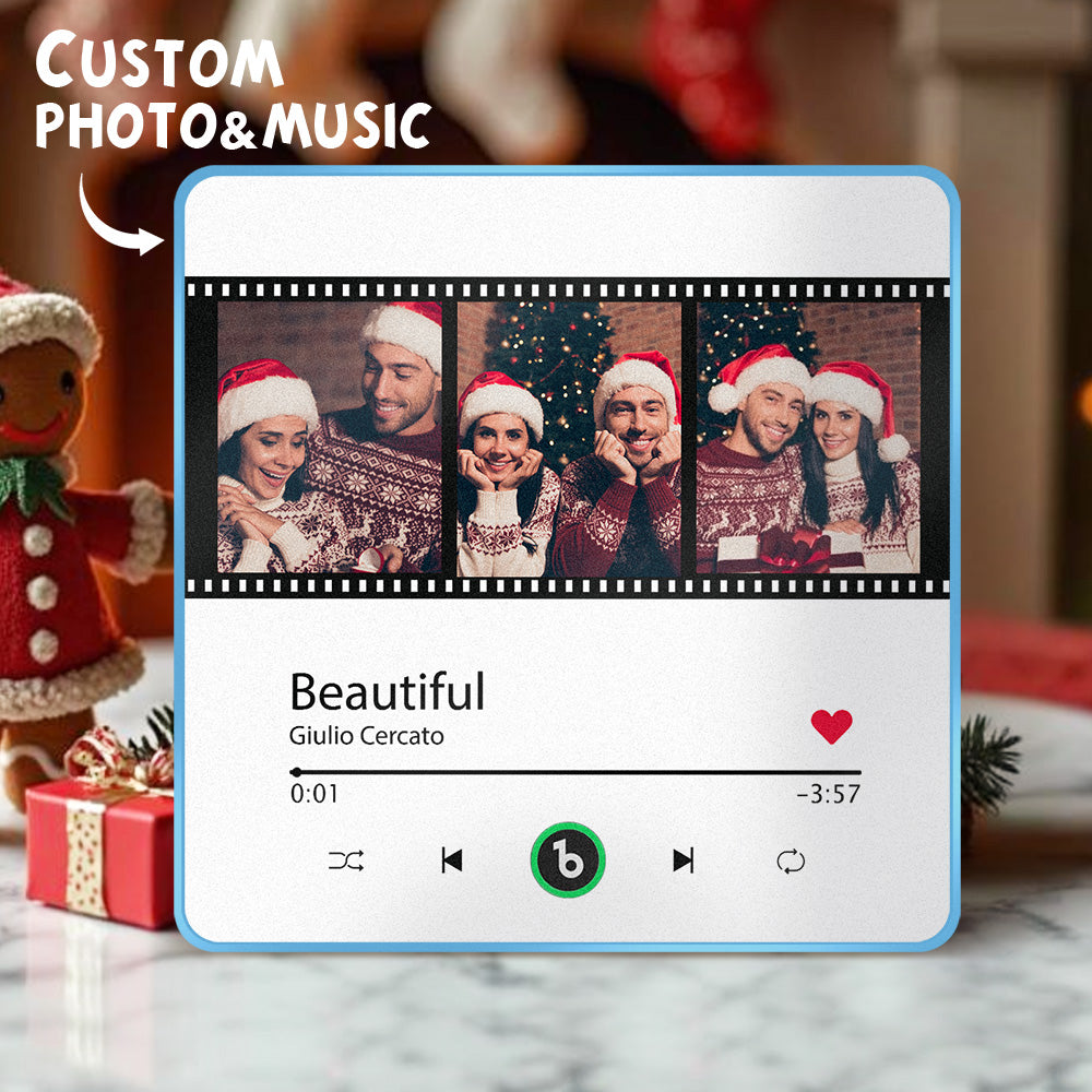 Personalised Framed Music Fridge Magnet - Plays Custom Songs Without Phone | Unique Gift