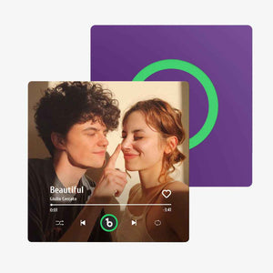 FridgeBeats Frameless Custom Music Fridge Magnet Special for Valentine's Day New 4.0 Upgrade Album Fridge Magnet Photo Sticker