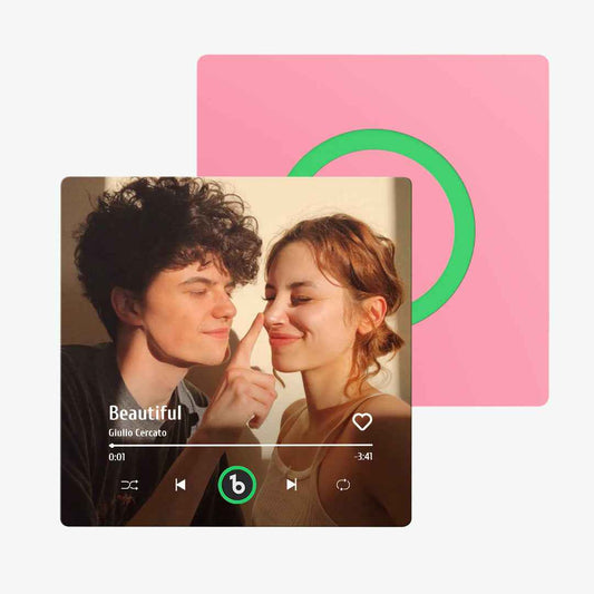 FridgeBeats Frameless Custom Music Fridge Magnet Special for Valentine's Day New 4.0 Upgrade Album Fridge Magnet Photo Sticker