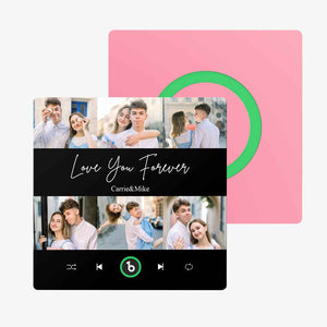 FridgeBeats Frameless Custom Photos Text Music Fridge Magnet Special for Valentine's Day New 4.0 Upgrade Colorful Album Sticker