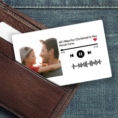 Personalised Photo Wallet Card - Custom QR/Barcode Insert Gift