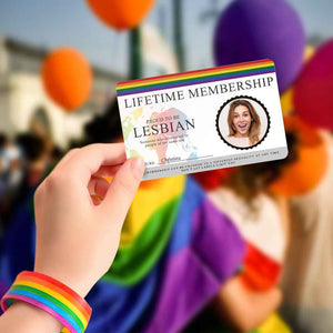 Custom LGBT ID Card Wallet Insert Personalized Gay Pride Card Badge Gifts for Pride Month
