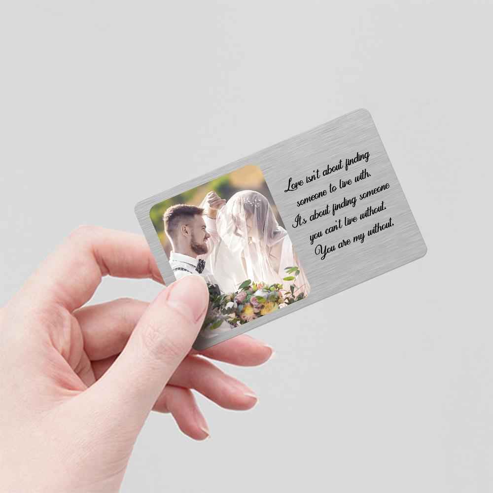 Custom Photo Wallet Card Metal Wallet Card Keepsake Gift For Couple
