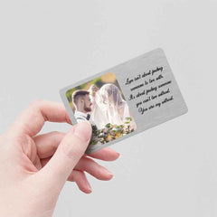 Custom Photo Wallet Card Metal Wallet Card Keepsake Gift For Couple