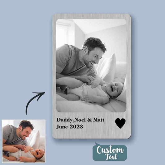 Love Gifts Photo Wallet Card Polaroid Style Metal Card Personlized Keepsake Gift
