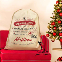 Personalised Large Santa Sack Special Delivery From Santa Christmas Gift Bag for Kids