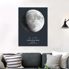 Personalised Moon Phase Poster | Unique Custom Anniversary Gift