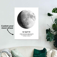 Custom Moon Phase Poster Gift for Anniversary