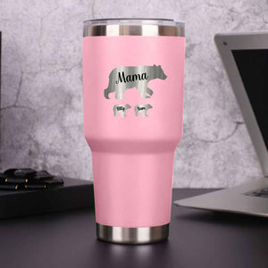Personalized Mama Bear Tumbler Travel Mug Gift for Mother's Day Gift for Mom Grandma