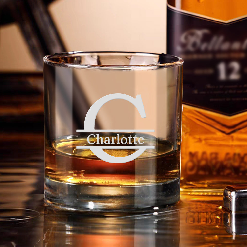 Personalised Whisky Glass Wedding Gift - Custom Engraved Glassware for Couples