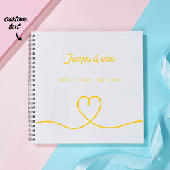 Personalized Text Notebook Wedding Gift DIY Diary Portable Pierced Memory Notebook