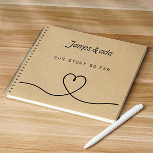 Personalized Text Notebook Wedding Gift DIY Diary Portable Pierced Memory Notebook