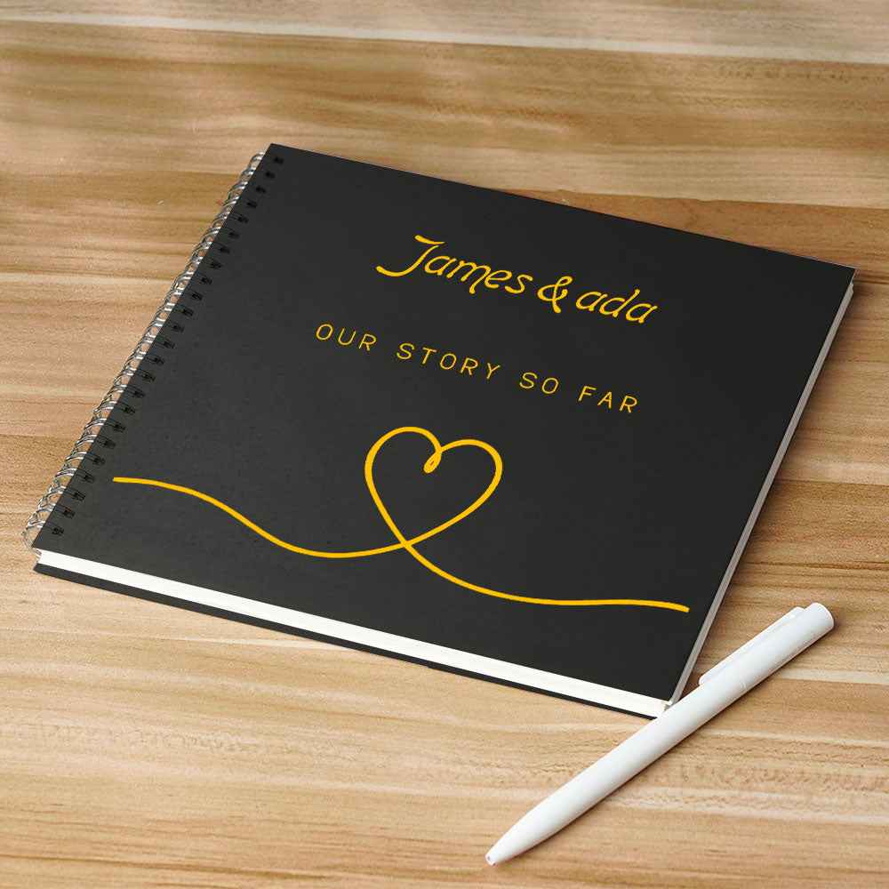 Personalized Text Notebook Wedding Gift DIY Diary Portable Pierced Memory Notebook
