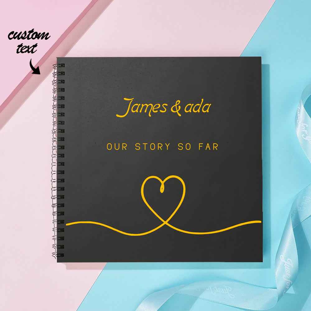 Personalized Text Notebook Wedding Gift DIY Diary Portable Pierced Memory Notebook