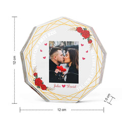 Custom Photo Acrylic Plaque Gift for Couples from Our First Kiss Till Our Last Breath