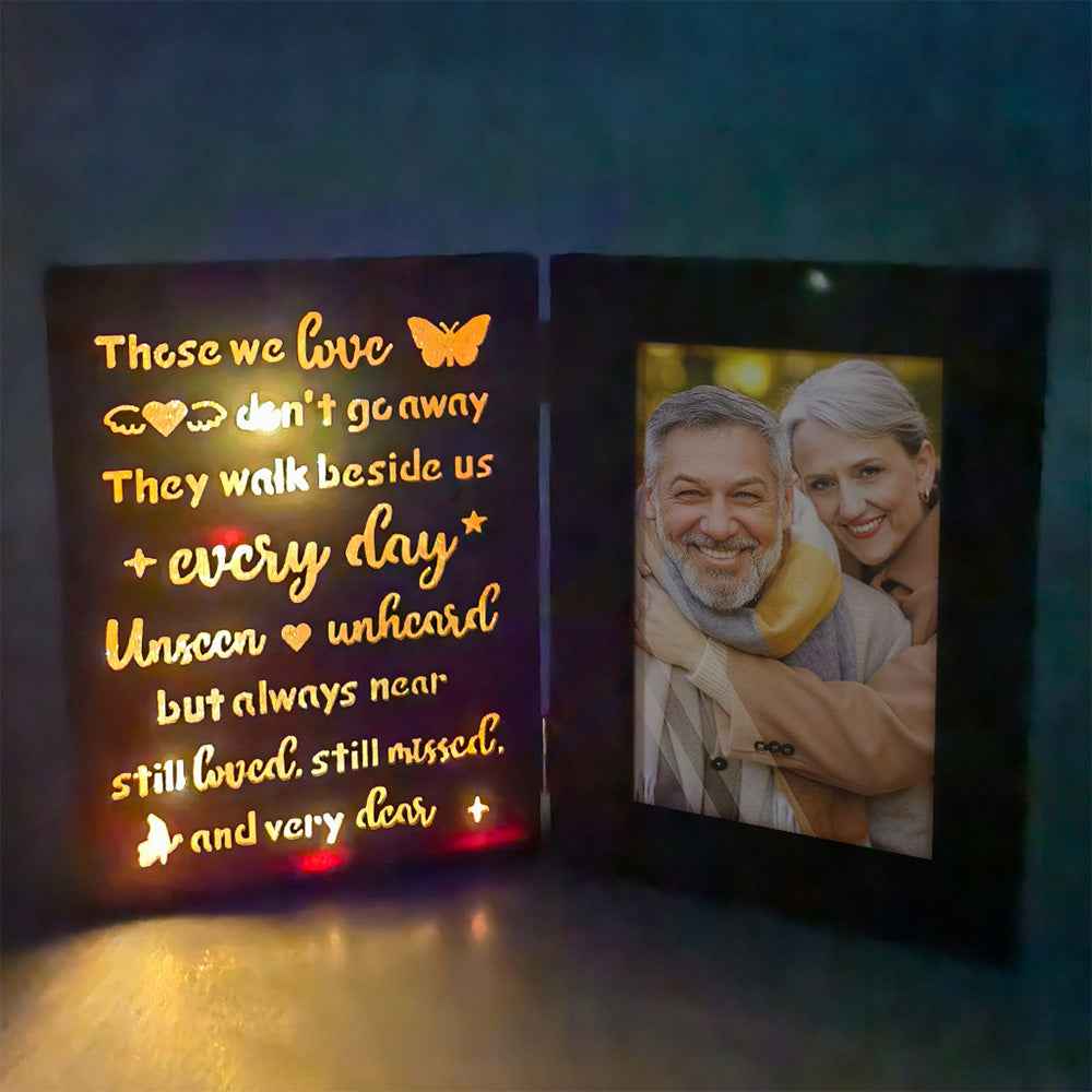 Personalized Photo Frame with Lights Gift for Father Mother Lover