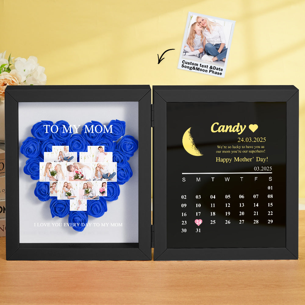 Close-up of combined wooden and acrylic materials in personalised shadow box – museum-grade, anti-yellowing finish for lasting keepsake