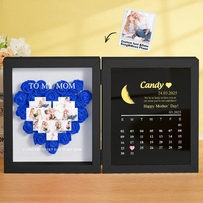 Close-up of combined wooden and acrylic materials in personalised shadow box – museum-grade, anti-yellowing finish for lasting keepsake