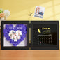Close-up of crystal-clear acrylic panel and museum-grade finish on personalised moon phase shadow box – premium gift for her
