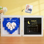 Top-down view highlighting layered floral design inside personalised flower shadow box – unique Mother's Day gift idea