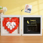 Personalisation example showing name and date engraving on flower shadow box – perfect personalised gift for Mum