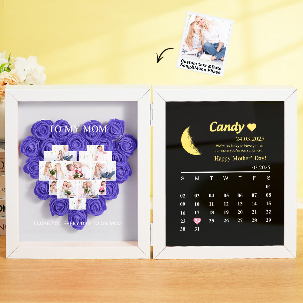 Detail of corner joinery on wooden frame of personalised shadow box – high-quality construction for lasting gift