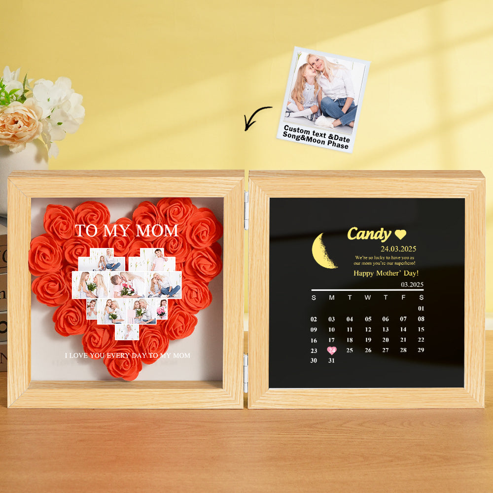 Macro of EVA petal texture in the personalised flower shadow box – vibrant, fade-resistant floral keepsake