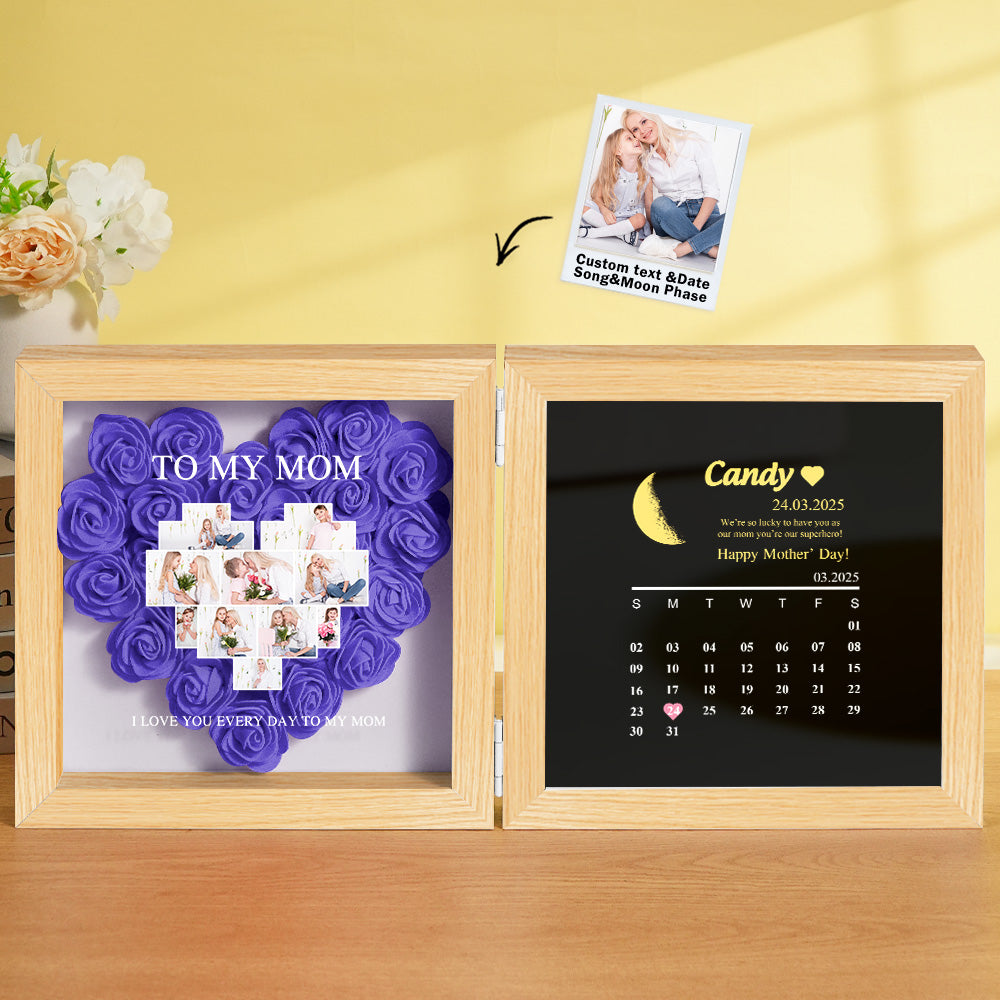 Personalised moon phase detail with custom name – meaningful Moon Phase Calendar gift for Mum or Grandma