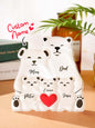 Hand-held personalised acrylic bear puzzle to show scale — custom-engraved family names, ideal keepsake gift for Mum