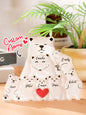Care and packaging details for the Personalised Bear Family Puzzle, showing cleaning guidance and presentation for a personalised acrylic gift