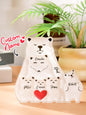 Silhouette close-up of bear parent and cubs on the Personalised Bear Family Puzzle, customisable keepsake celebrating single-parent family bonds