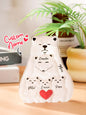 Reverse view of the personalised acrylic bear puzzle showing clear backing and display-ready design, ideal for wall or desk display in a family home