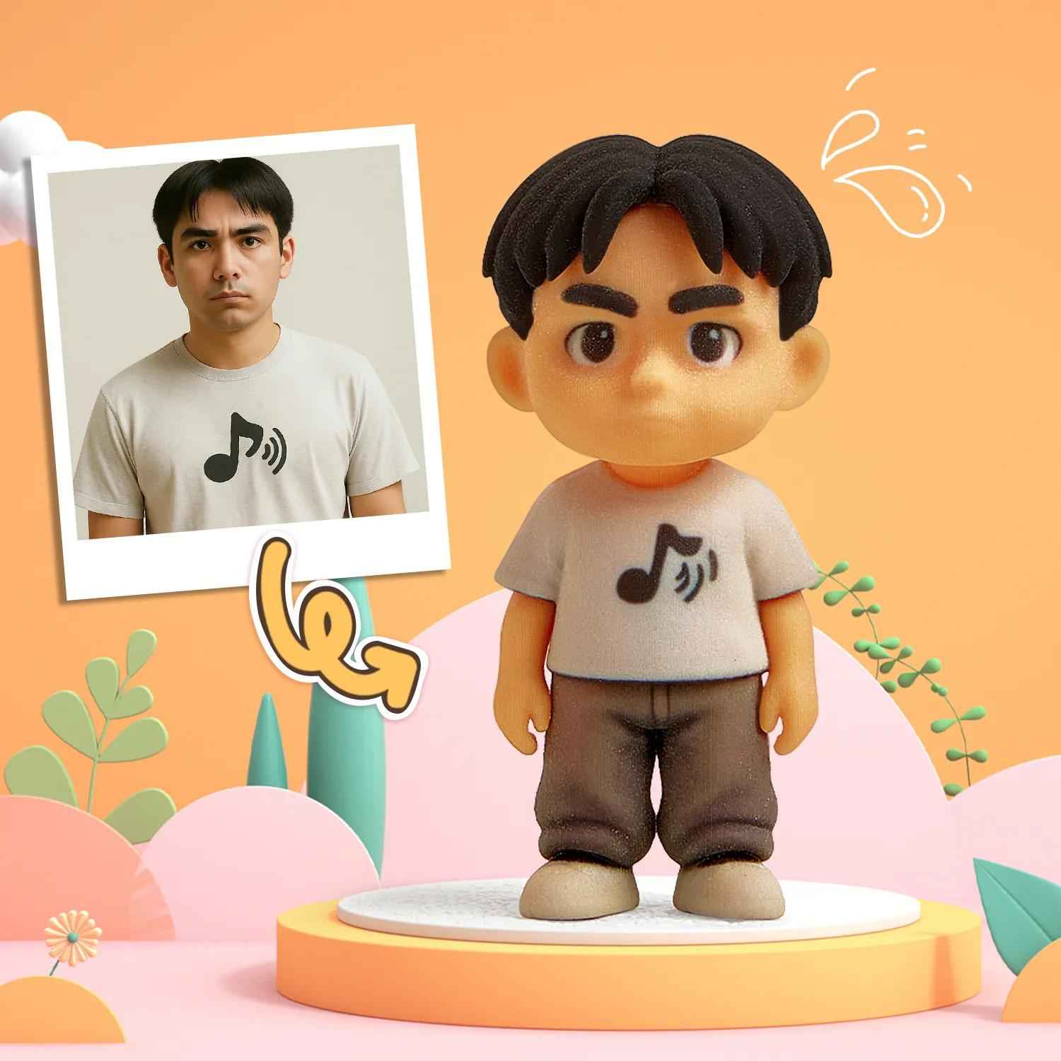Custom 2 People 3D Mini Figure From Your Photo Personalized Toy Figure Gifts For Couple