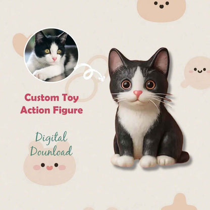 Custom 1 Person and 1 Pet 3D Mini Figure From Your Photo Personalized Toy Figure Gifts For Kids