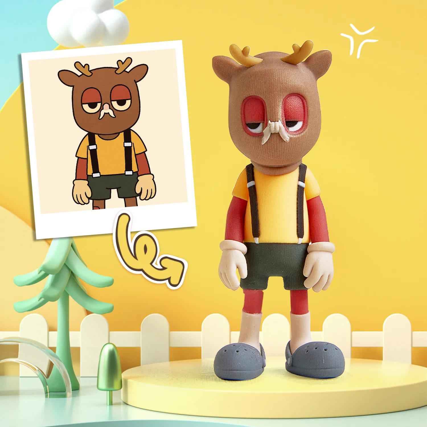 Custom Non-human Mini Figure From Photo Personalized Toy Figure Gifts For Kids